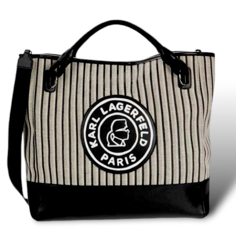 Karl Lagerfeld Large Striped Crossbody